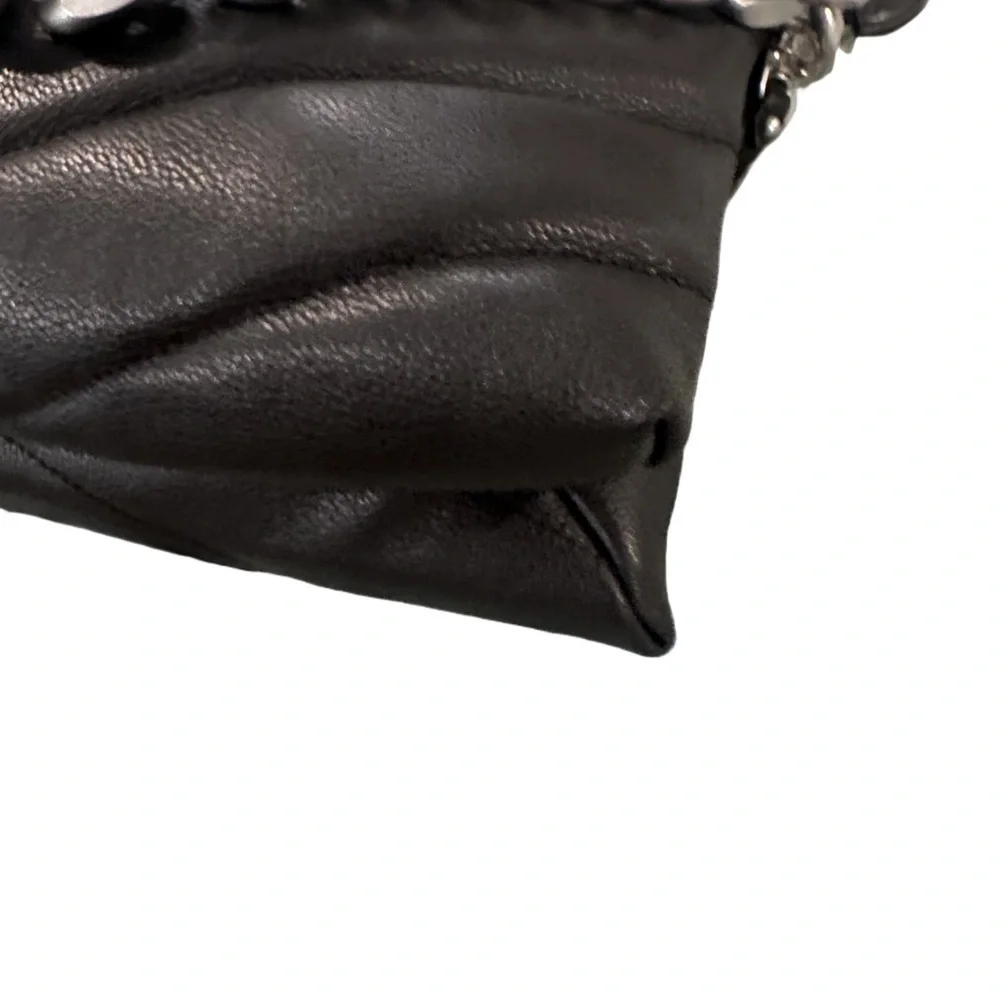 Rebecca Minkoff Black Silver Quilted Shoulder Bag